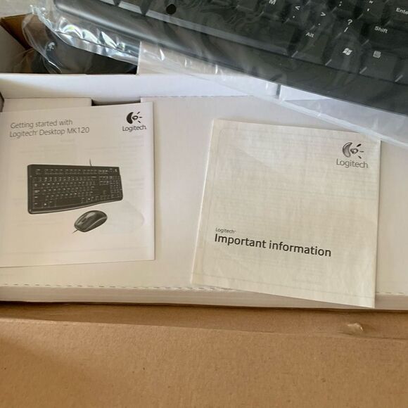 Logitech Desktop MK120 Keyboard & Mouse New-Open Box - Picture 5 of 5